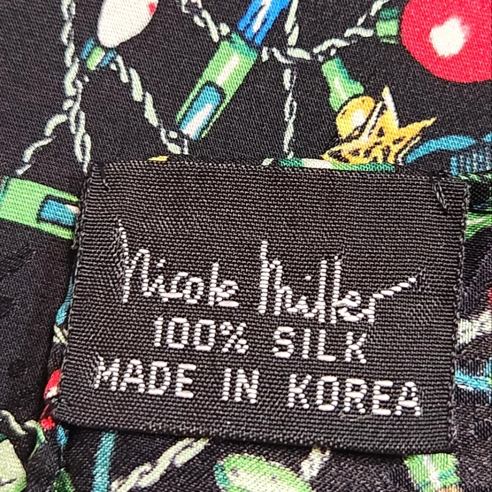 Nicole Miller Western Christmas Silk Neck Scarf